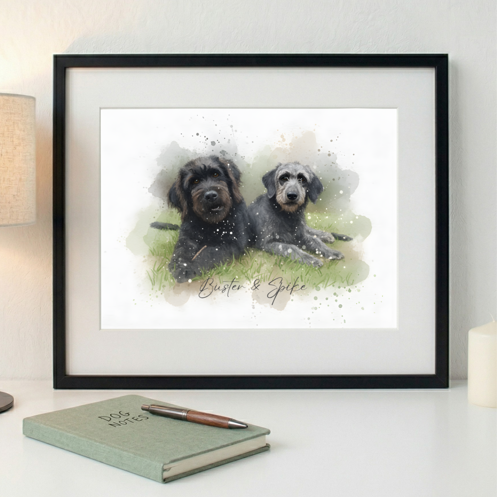 Custom Digital Watercolor Pet Portrait | Personalised Watercolour Print from Your Photo
