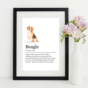 Funny BEAGLE Definition Wall Art Print