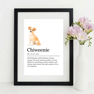 Funny CHIWEENIE Definition Wall Art Print