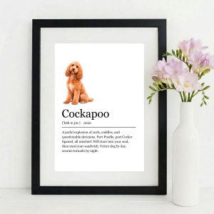 Funny COCKAPOO Definition Wall Art Print
