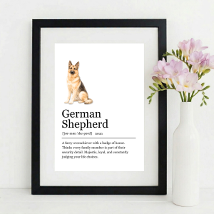 Funny GERMAN SHEPHERD Definition Wall Art Print