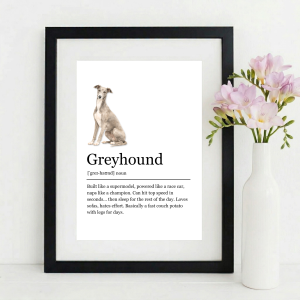 Funny GREYHOUND Definition Wall Art Print